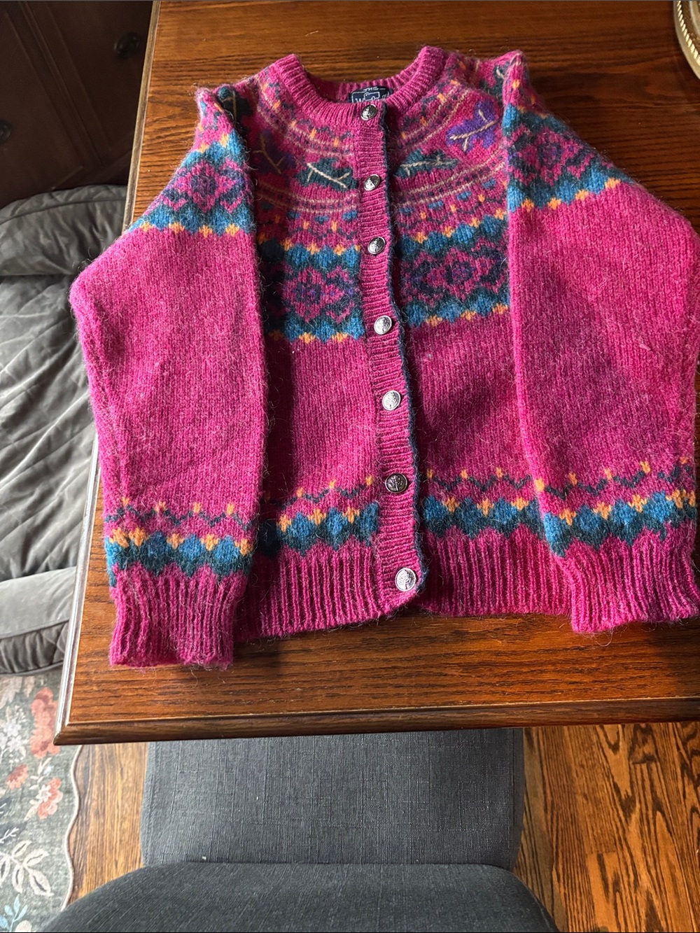 Vintage Woolrich Wool/Mohair Cardigan M. 90's vibes - Picture 3 of 6